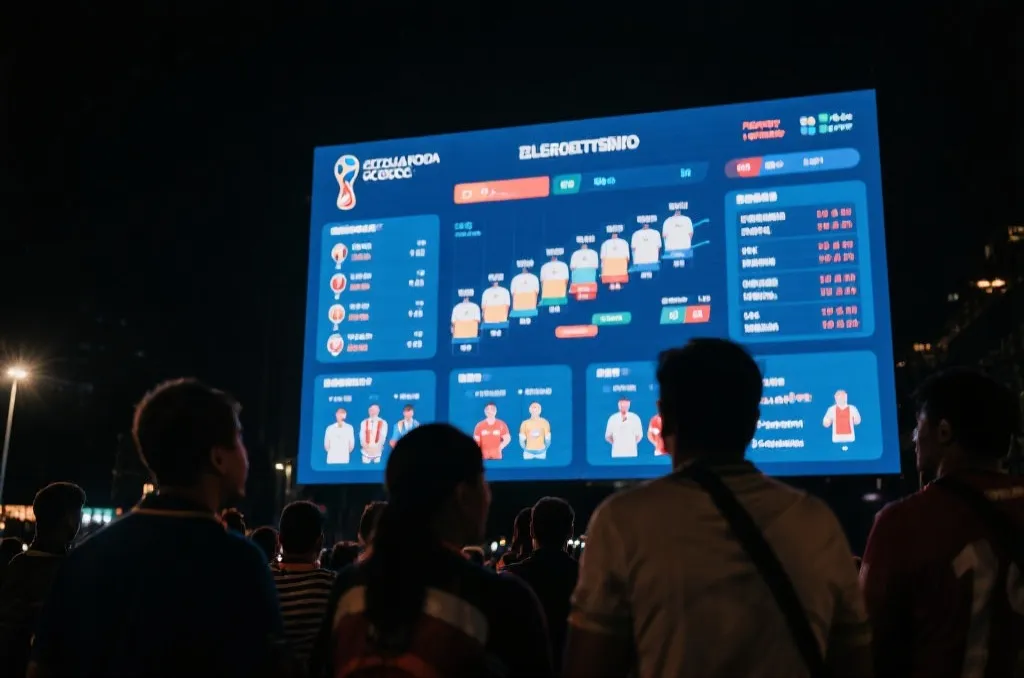 球迷观看世界杯实时数据与战术分析界面